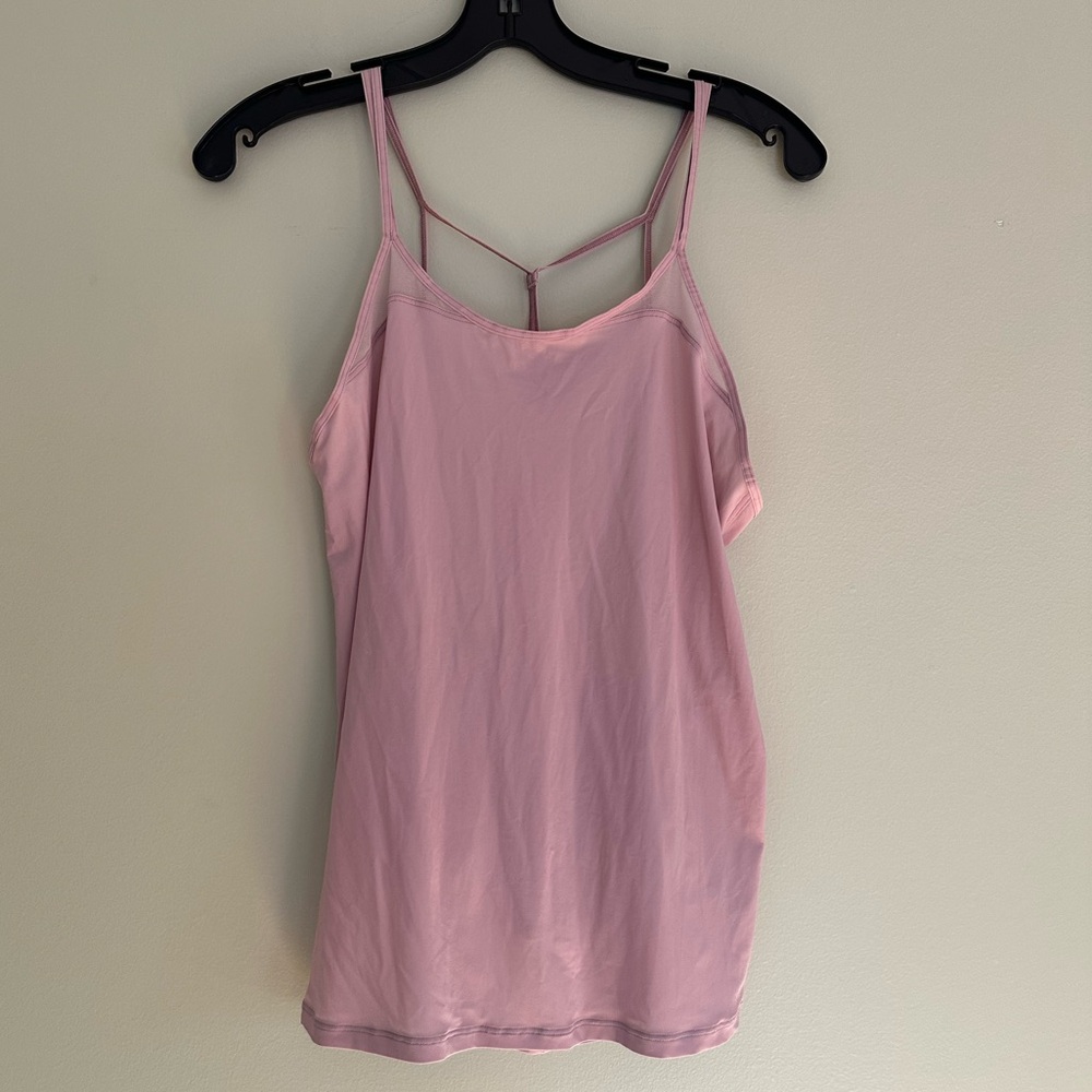 Lululemon strappy workout tank top shirt lavender purple pink color 6